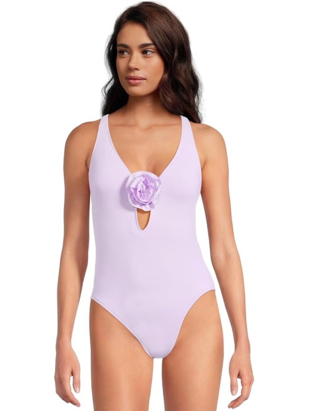 Lilly Pulitzer Ellie Lavander Purple Blooming Flower One-Piece Swimsuit PLUS 16